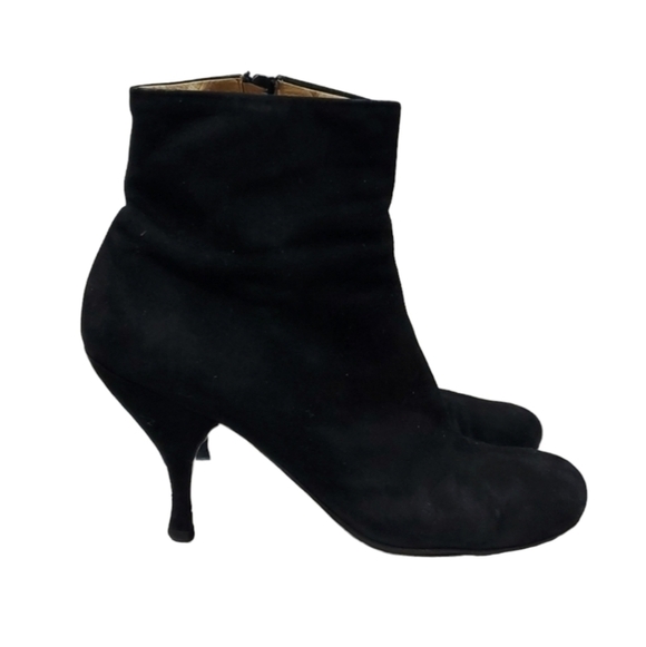 Miu Miu Womens Ankle Suede Heels Boots shoes sz 38/7.5